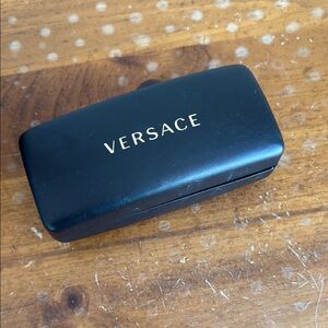 Versace Vintage Black Shield Sunglasses and case brand new